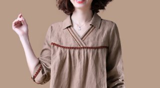 尤其70后女人不要错过!初秋新款洋气棉麻小衫，款款美得销魂