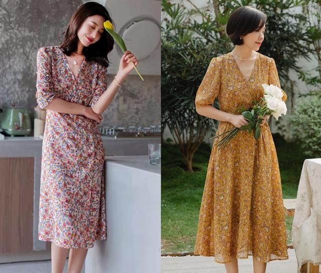  『碎花』初夏的“茶歇裙”这样穿，轻松打造法式女人味