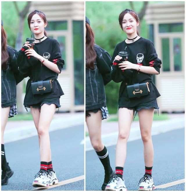 吴宣仪不是“腿精”是“袜子精”，40几块一样能穿出1600的感觉