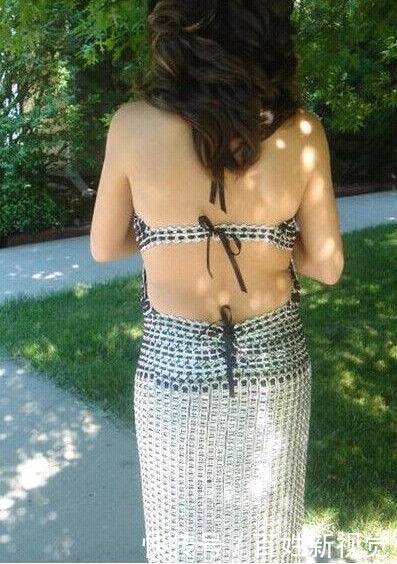 易拉罐拉环可以做什么？女子居然用它做了一件裙子，成品让人羡慕