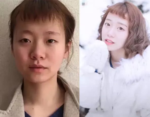 路人改造:女人化妆前后对比，不化妆都不知道自己可以这么美