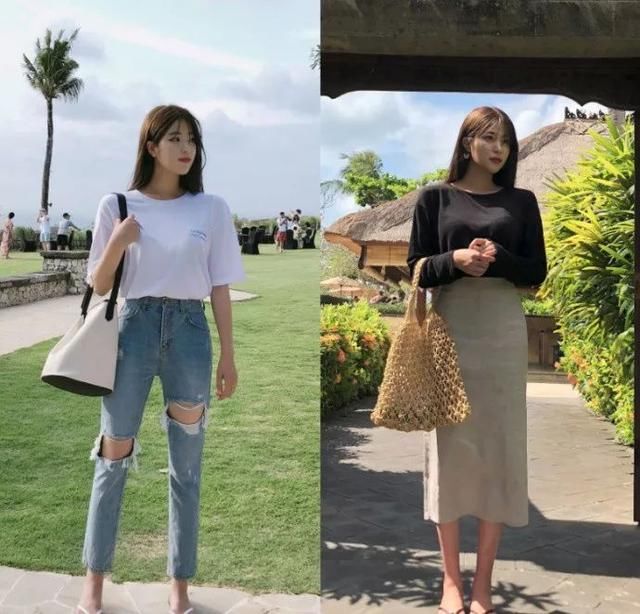 搭配｜Less is more！30套时髦又舒适的韩系淑女风穿搭 基础款也