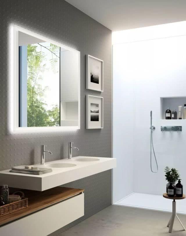  大气@双台盆的洗手台，可真显大气呀，让人羡慕得不要不要的