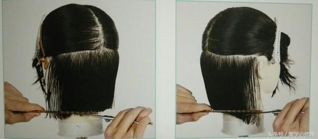 剪发必修课:时尚短发“前长后短”波波头,详细裁剪步骤,速收藏