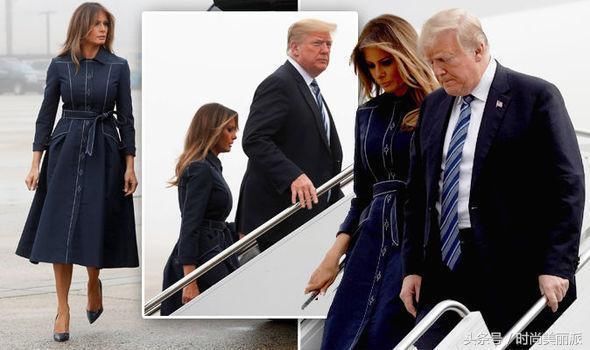梅拉尼娅穿海军蓝陪川普纪念911，奥巴马妻子却这样穿!差距太大