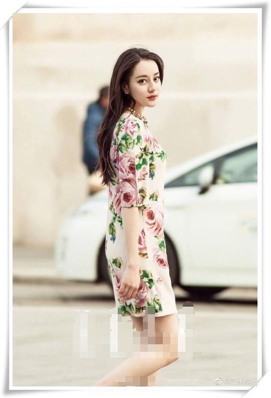 当孙艺珍穿印花裙撞衫迪丽热巴，网友：终于相信微胖才是最美身材