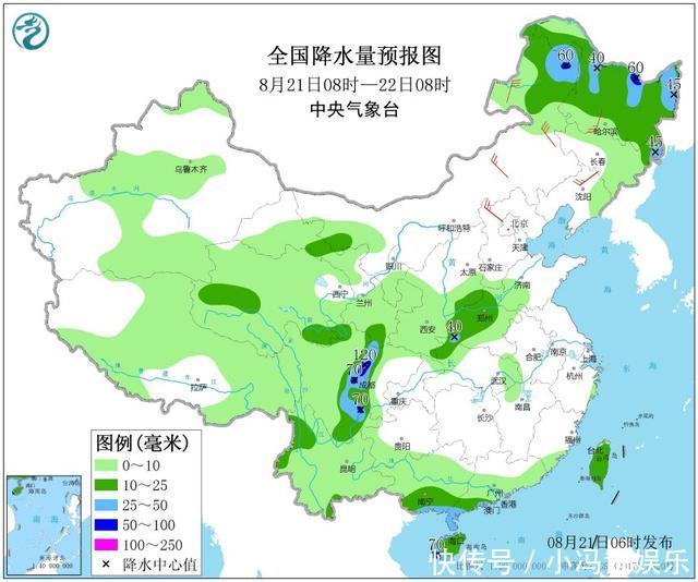 小雨中雨大雨暴雨8月22日~28日（未来7天）全国天气预报