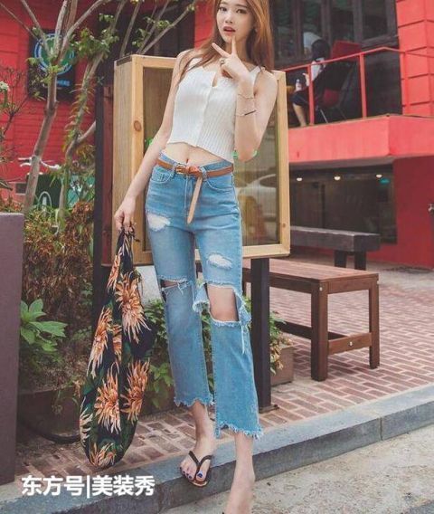 美女|都市韵味的牛仔裤美女,轻松穿出修长的身材!