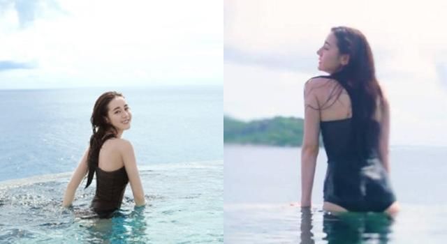 迪丽热巴挑战出道最大尺度！晒泳装照美臀、好肌肤全都露