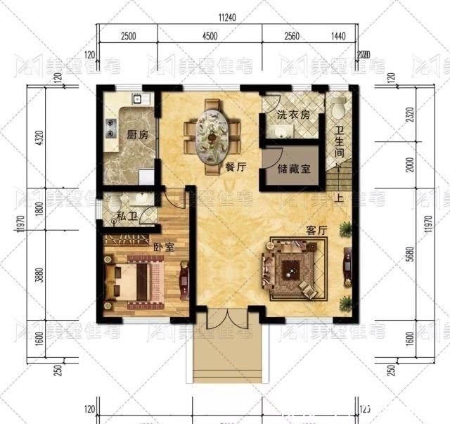 『设计』开间11米的二层别墅，占地百来平，南北都流行