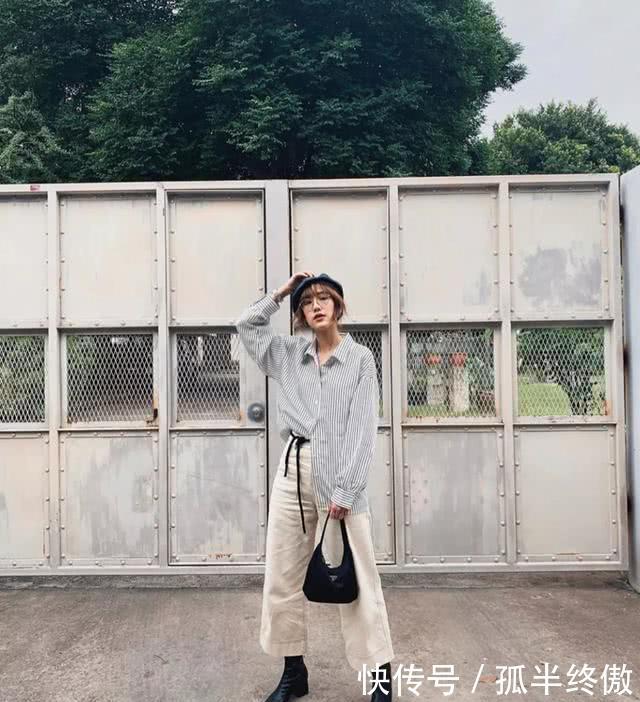 时髦@2020年最流行什么,当然是时髦有型的“衬衫+阔腿裤”谁穿谁好看