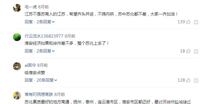江苏省发展最快的三个城市, 网友 希望苏南和苏北齐头并进