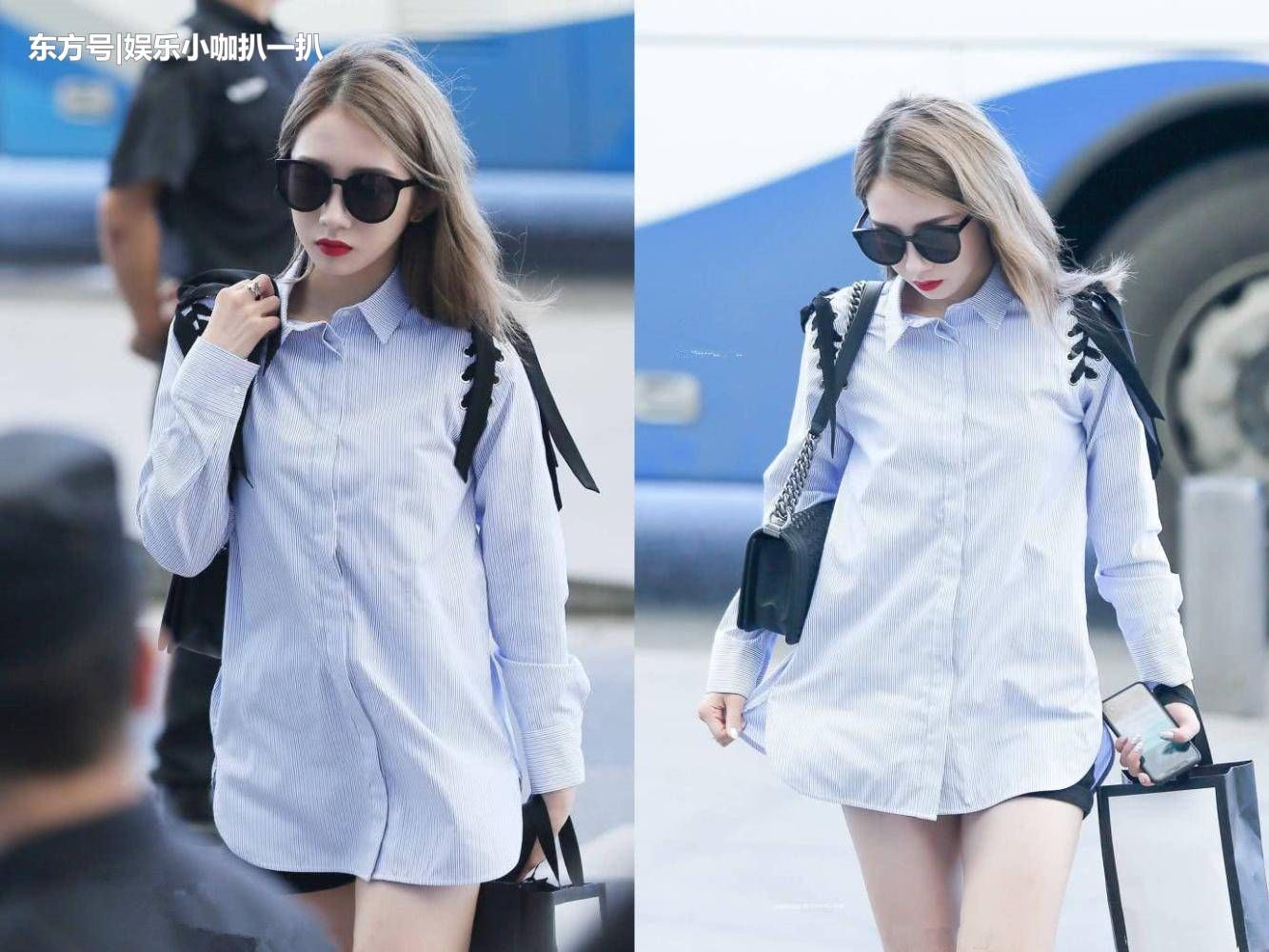 孟美岐短裤短到看不见, 是衬衫太长了? 网友: 这是时尚