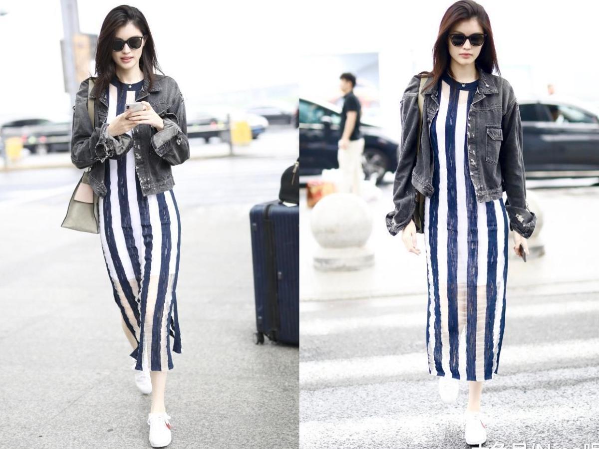 超模里何穗比奚梦瑶会穿, 半身裙里藏着白色蕾丝, 真的是一次比一