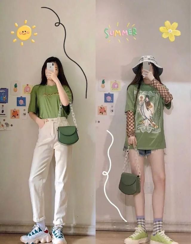  个性：酷中带点甜，夏日潮girl的日常造型搭配，个性吸睛