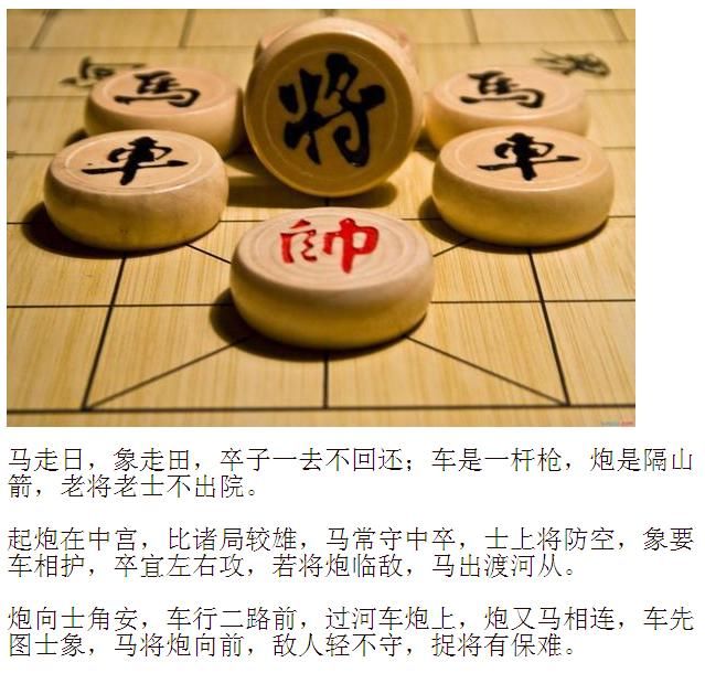 新手如何下象棋,大师教你入门口诀