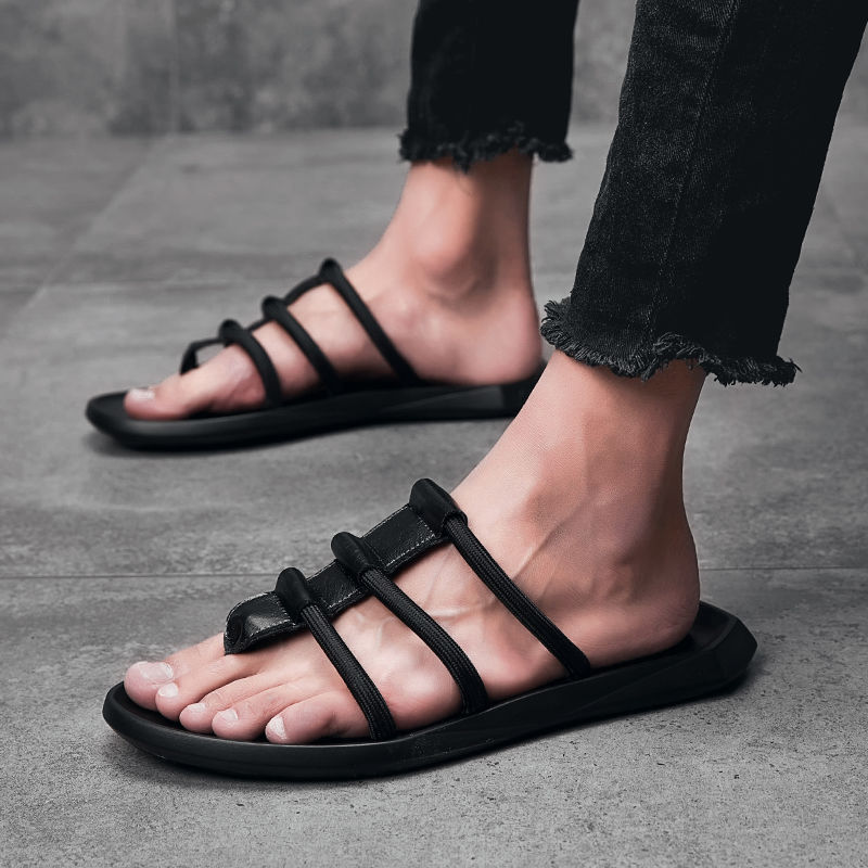 今年流行的男拖鞋，忍不住给爸爸买了2双，耐穿不贵