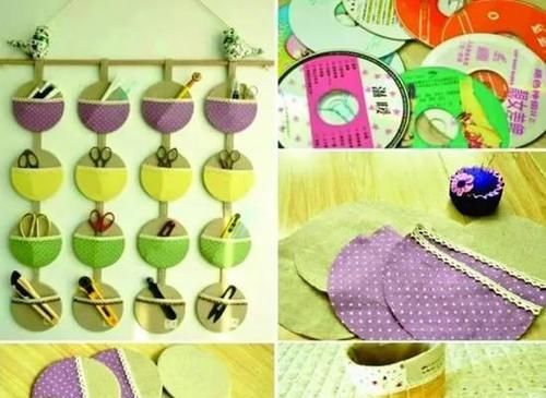  [手工]旧光盘和毛线钩针结合！DIY手工变废为宝，光盘旧物改造教程合集