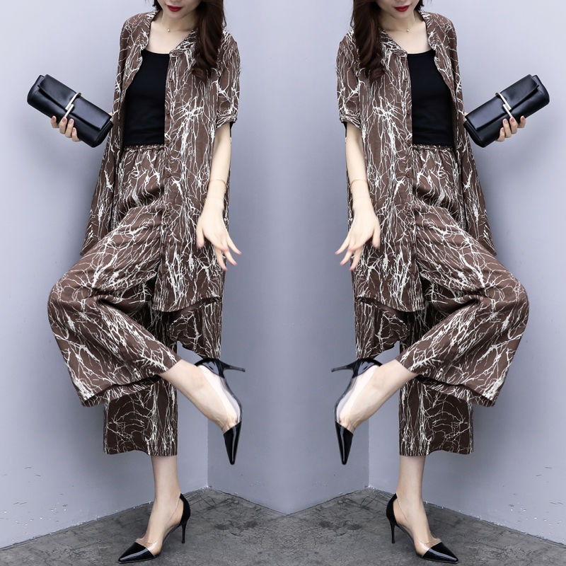 新款雪纺阔腿裤套装，一款比一款美，高雅时髦，贼迷人