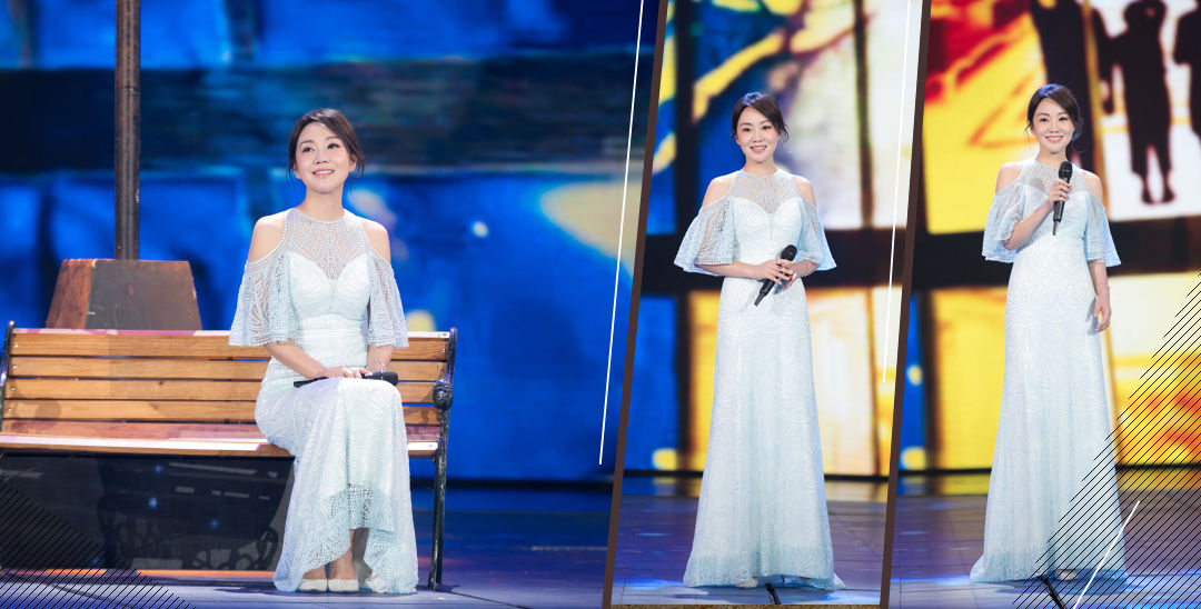 47岁闫妮像吃了防腐剂 穿露肩长裙美成仙女