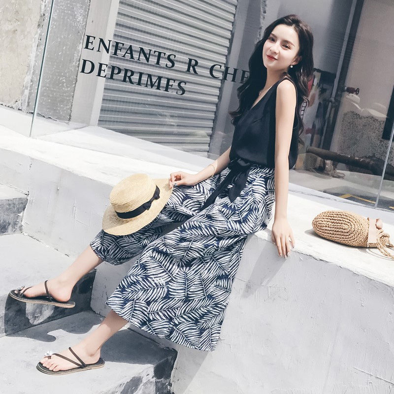 媳妇可会打扮了，换上这雪纺套装特别吸睛，清爽洋气魅力四射