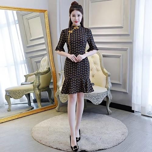 日常穿搭超美，改良鱼尾旗袍，教你美出新境界！