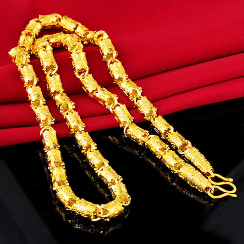 沙金与黄金分辨不清?今年流行这些男士沙金首饰，果然霸气又体面