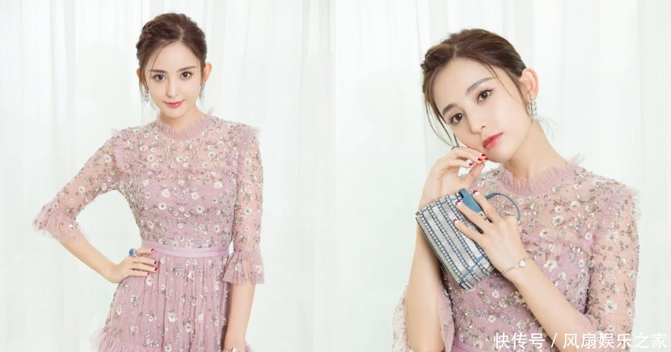 古力娜扎穿粉色礼服亮相活动, 气质清新又少女, 网友: 张翰后悔?