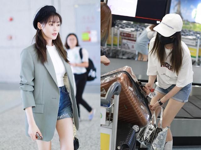 张天爱终于穿对了，热裤藏在西装里，大腿都瘦了一圈!