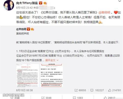 向太陈岚发文称因黄晓明太善良才被人欺负，这才是好干妈？