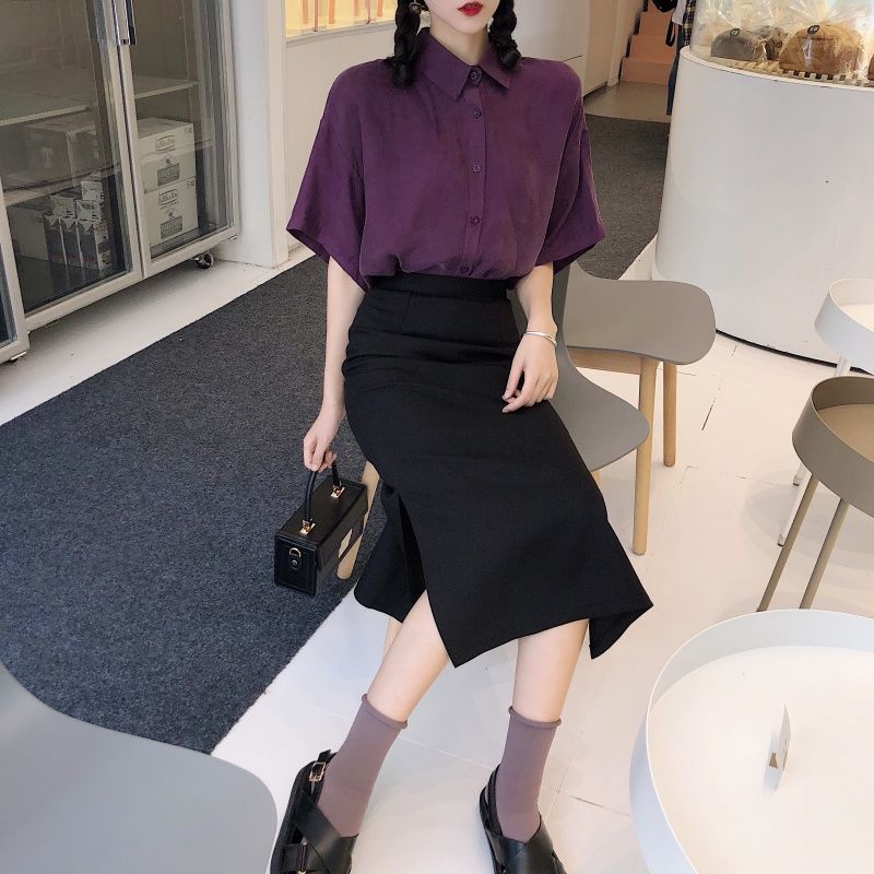 告诉你，下面这些优雅的紫色裙，显白又显嫩，不穿高跟都显腿长