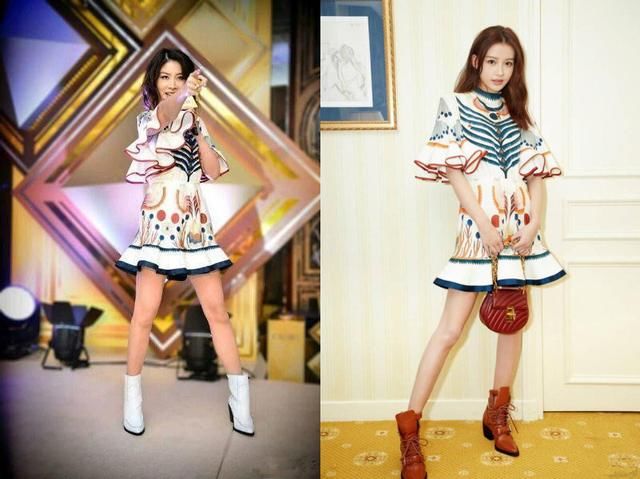 陈慧琳挑鞋的眼光不敢恭维,这水鞋也是没谁了,好好的裙子被毁了