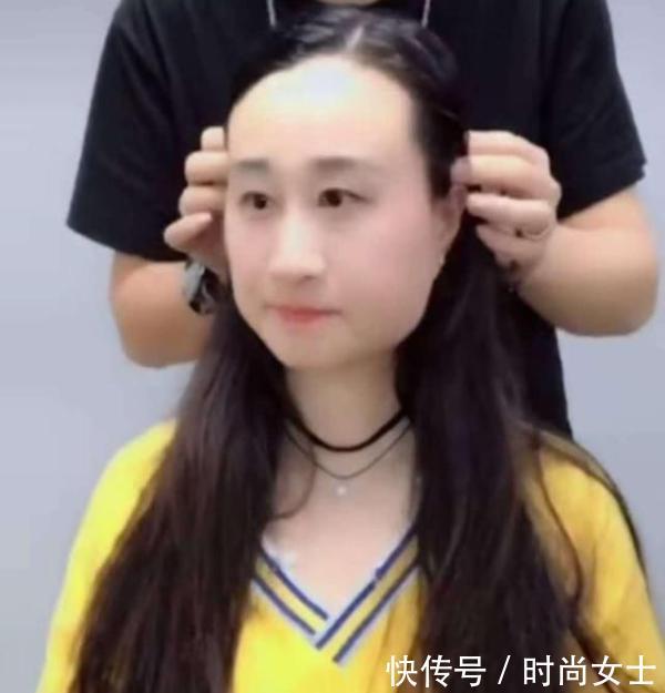 方脸大妈换发型，脸大的像是加了特效，做完内扣后脸小了一半