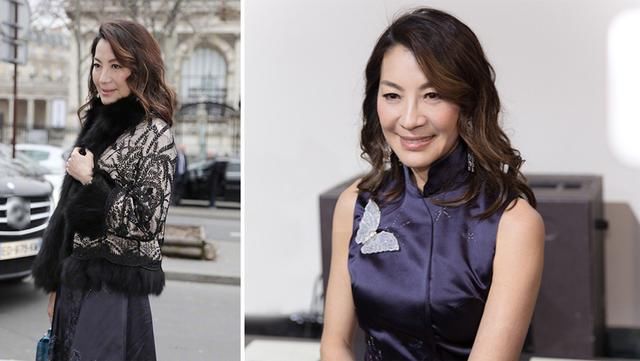 杨紫琼56岁都不见老，穿抹胸礼服气质惊艳，然而发型让我搞不懂