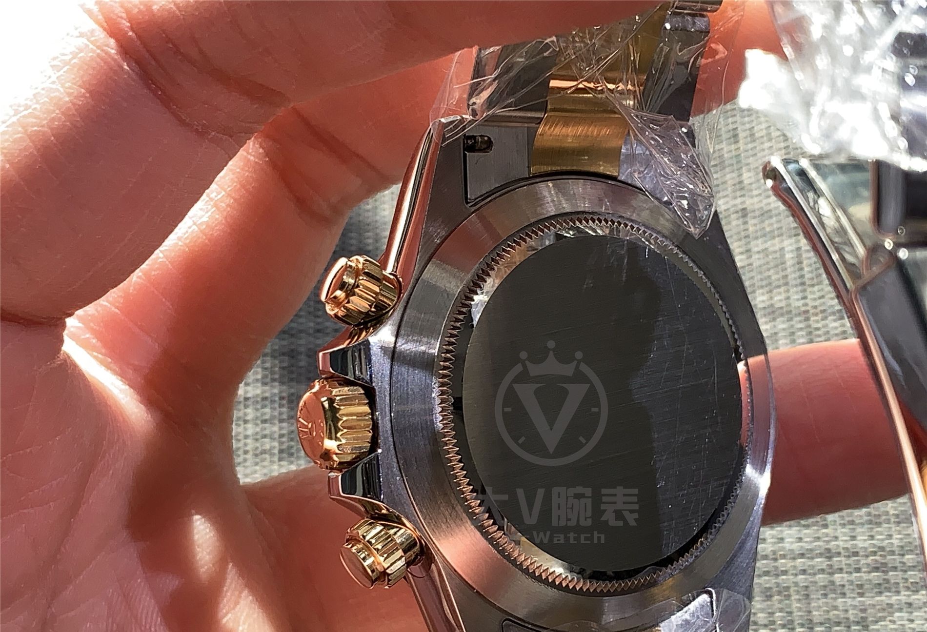  『三件套』大v腕表 劳力士迪通拿改装正品三件套腕表！劳力士贝母面迪通拿三件套改装！