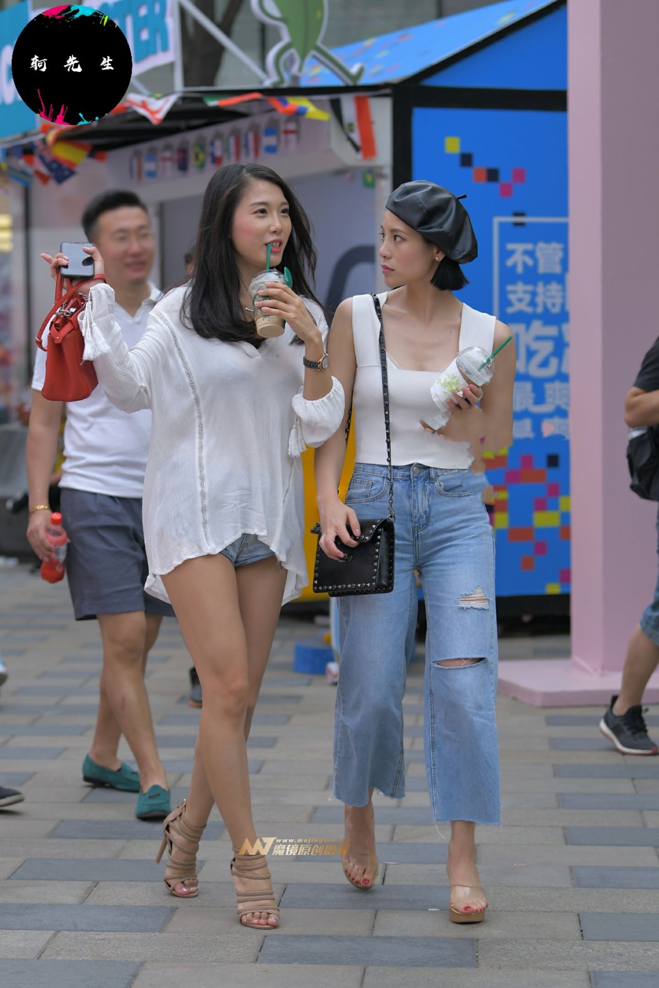 街拍“图四逆天美腿，图六重量级潜力股，图七御姐范”