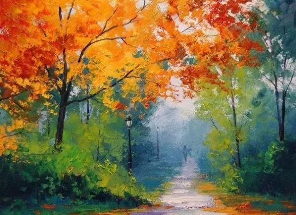 这些画就像诗里描述的那样，美轮美奂