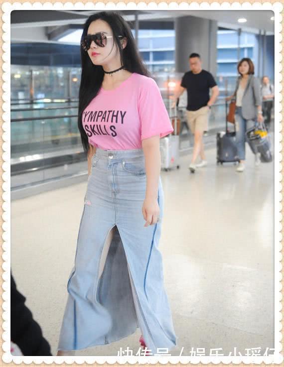 冉莹颖不得了！一条高腰裤胸下全是腿，网友：这身材看了流鼻血！