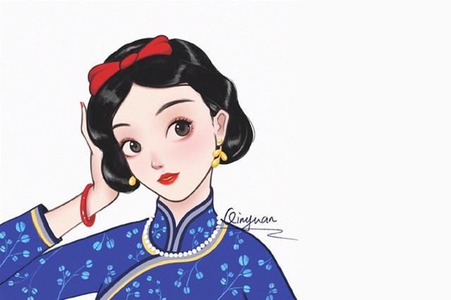  「艾莎」迪士尼公主穿上旗袍，艾莎公主气质超帅，但我觉得最美的还是木兰