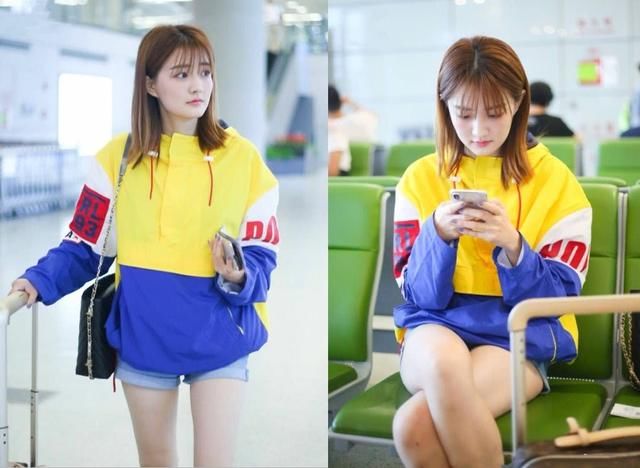 徐璐的短裤已经够短了，还非要卷起一层又一层，网友：都到腿根了