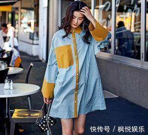『条纹』衬衫里的这一款,“掀起”宽松潮流,保你不落俗套、时髦翻倍