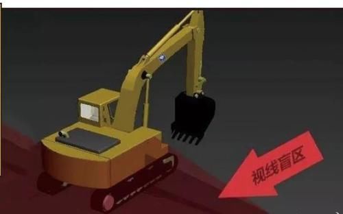四个挖机视觉盲区!有安全意识的司机都知道