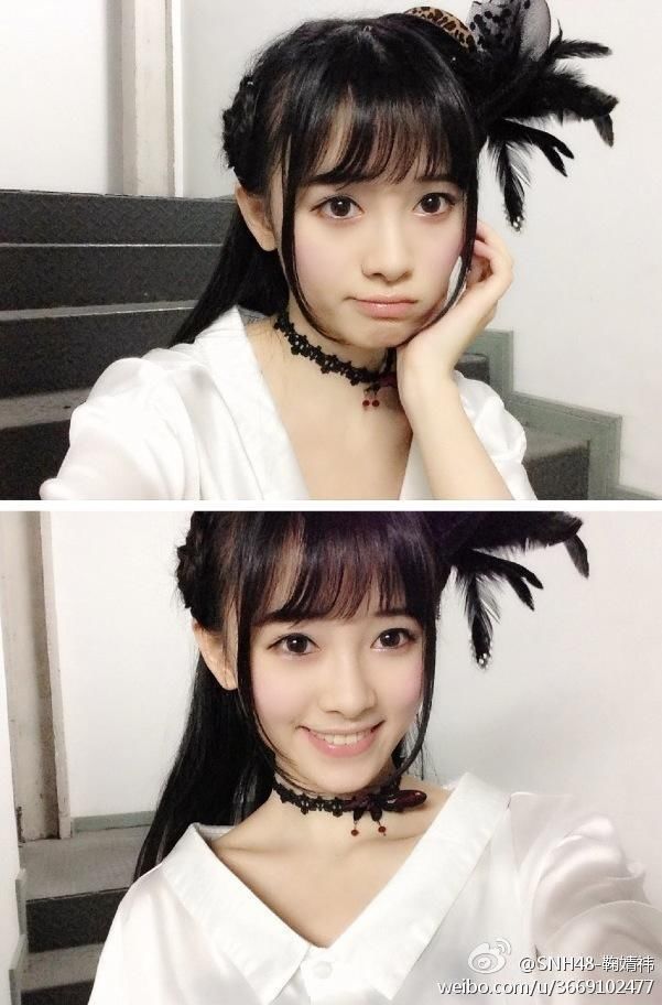 程潇反重力头盔刘海又厚又呆，鞠婧祎早期铁刘海仍然是清秀佳人