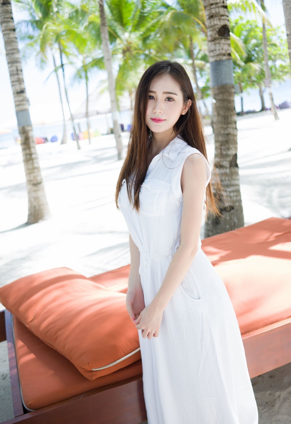 校花:长发飘飘, 让人羡慕!,素颜清纯校花,