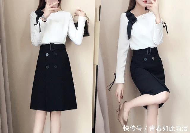 不足163高的女生，瞧瞧这12款高腰套装，让你轻松显高8公分