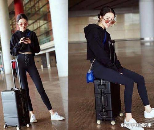 李溪苪腿和短发强甩路人，网友：她就是“腿精”！