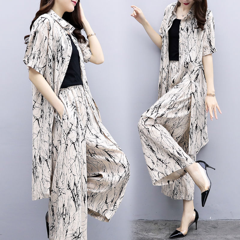 新款雪纺阔腿裤套装，一款比一款美，高雅时髦，贼迷人