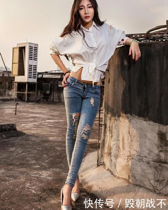  [妩媚多姿]时尚魅力牛仔裤显身材，妩媚多姿，性感曲线气质满满!