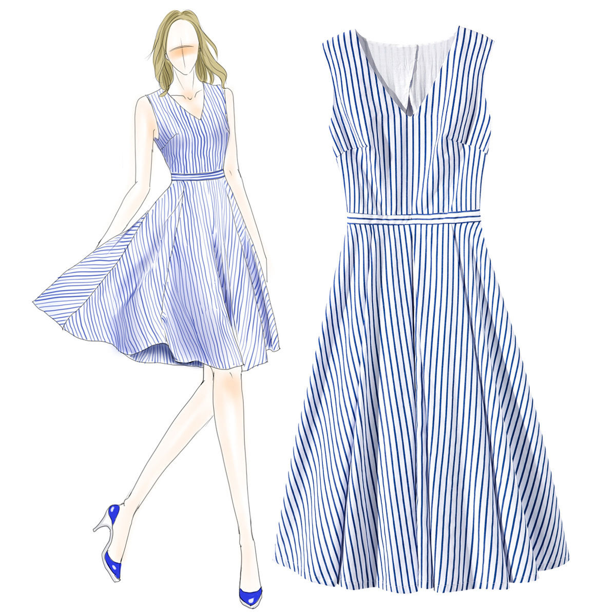 6款超文艺有气质的连衣裙，小个子搭高跟鞋，一眼看去能有1.7米