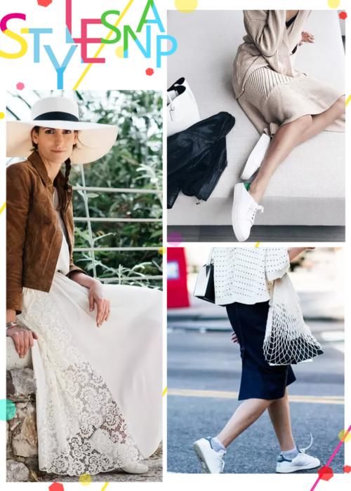 【傻傻】穿裙子别再傻傻配高跟鞋了,现在流行这样搭,今年最chic造型